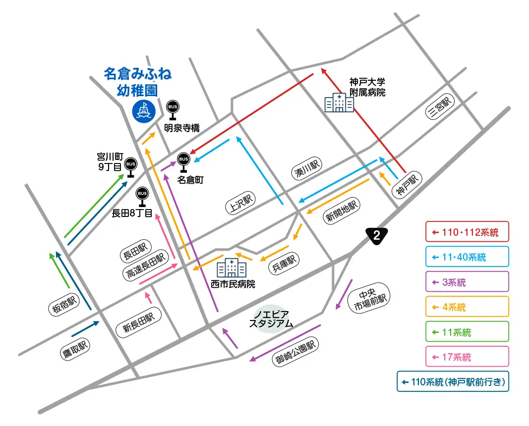 各駅からのマップ
